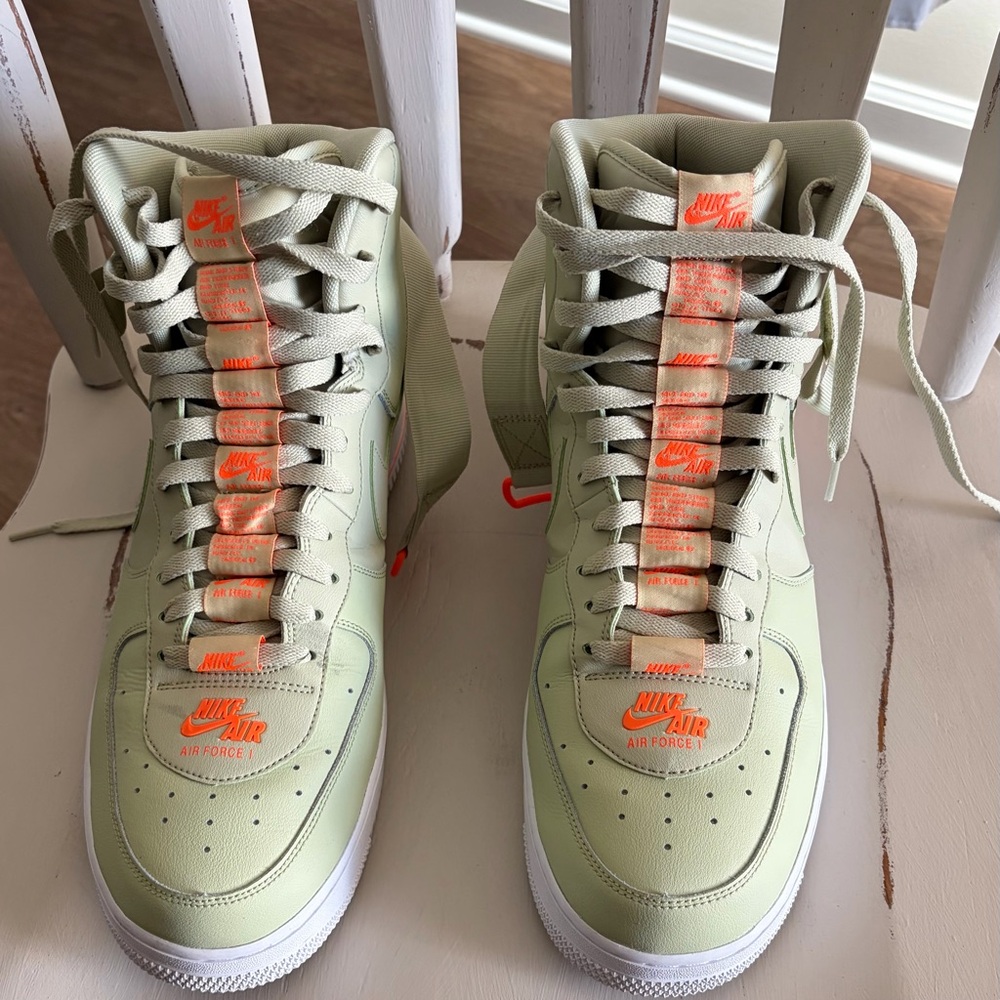 Nike Air Force 1 Olive Aura Sneakers - Picture 6 of 9